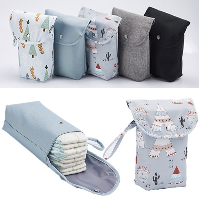 New Waterproof and Reusable Baby Diaper Bag Baby Handbag Large Capacity Mommy Diaper Storage Bag Carrying Bag for Going OutBlue He Qiyong unisex