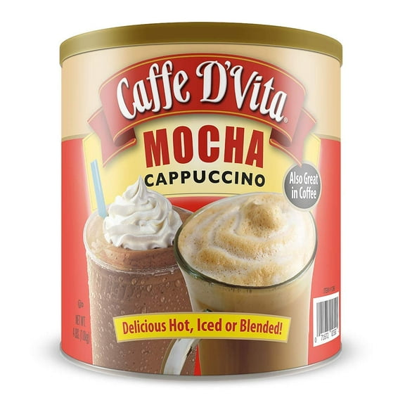 Caffe D'Vita Mocha Cappuccino Hot or Cold Cappuccino Mix 64 oz by Caffe D'Vita