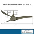 thumbnail image 2 of Ceiling Fan In Contemporary Style 12.5 Inches Tall By 52 Inches Wide-Coal Finish-Coal Blade Color Minka Aire Fans F843-Cl, 2 of 7