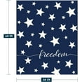 thumbnail image 2 of American Flag Throw Blanket Patriotic 4th of July Memorial Day Fourth of July Throw Blanket for Couch Sofa Bed Soft Fleece Blankets Stars and Stripes Red White Blue Veteran Blanket 50x60, 2 of 5