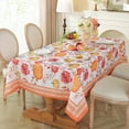 thumbnail image 4 of Fall Watercolor Tablecloth for Rectangle Tables, Pumpkin and Flower Print Water Resistant Table Cloth, Wrinkle Free Easy Care Table Cover for Kitchen Dinning Party Indoor Outdoor Orange 60×84 inch, 4 of 6