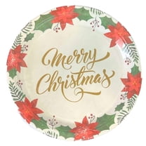 9" Merry Christmas Paper Plates – Festive Disposable Dinner Plate:8CT