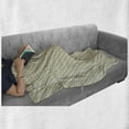 thumbnail image 5 of Yellow and White Soft Flannel Fleece Throw Blanket, Futuristic of Hexagon Shapes on a Plain Background, Cozy Plush for Indoor and Outdoor Use, 50" x 70", Earth Yellow Dimgray, by Ambesonne, 5 of 5