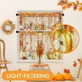 thumbnail image 4 of Fall Buffalo Plaid Kitchen Window Curtains and Valances Set 36 Inch, Rustic Maple Leaves Pumpkins Farmhouse Short Tier Curtain for Cafe Living Room Bathroom, Autumn 3 Pieces Set Kitchen Decor, 4 of 6