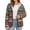 Aztec Geometric Print, variant on Pink Cow Print Women's Reversible Sherpa Lined Fuzzy Jacket Long Sleeve Snap Button Warm Outerwear, Casual Winter Plush Coat With Side Pockets for Daily Wear