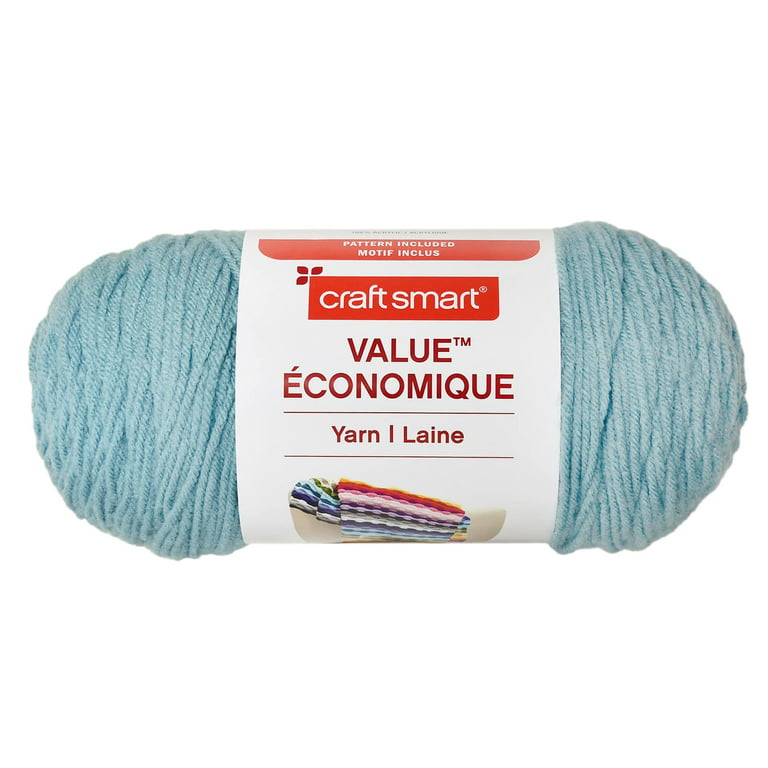 Soft Classic Solid Yarn by Loops & Threads - Solid Color Yarn for Knitting,  Crochet, Weaving, Arts & Crafts - Arctic, Bulk 12 Pack 