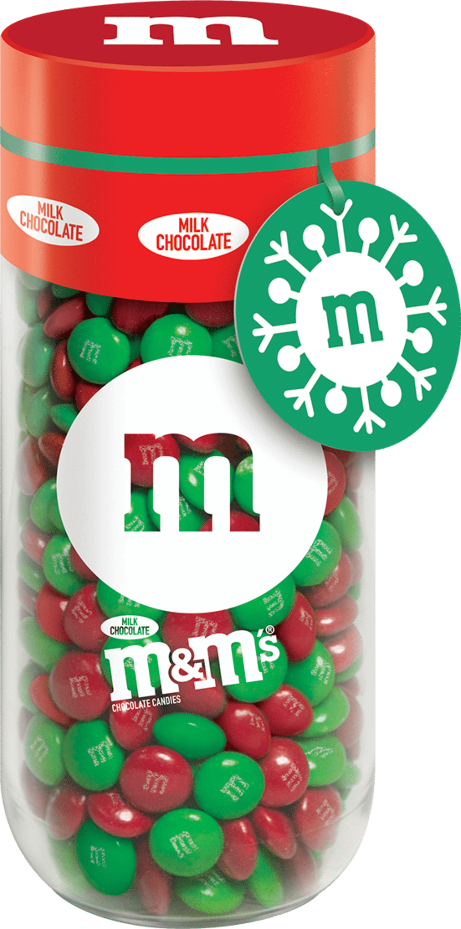 M&M'S Milk Chocolate Christmas Candy Gift 13-Ounce Jar