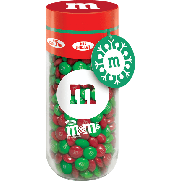 M&amp;M'S Milk Chocolate Christmas Candy Gift 13-Ounce Jar - Walmart.com