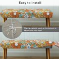 thumbnail image 5 of Whosucclay Hippie Daisy Flower Print Dining Room Bench Covers Non-Slip Bench Chair Slipcovers Dust Proof Bench Seat Cushion Slipcovers Removable Bench Protectors for Wedding, Hotel, Party, 5 of 7