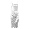 thumbnail image 4 of Fankiway Mode Femmes Bretelles d'Été Jupe Sexy Décontracté Sans Manches Solide Mini Robe, 4 of 6
