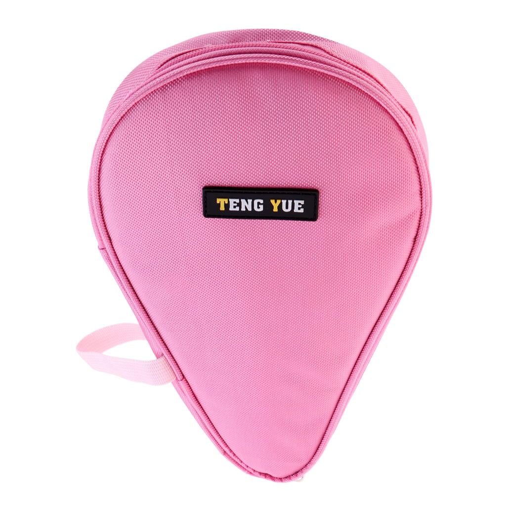 harayaa 1 Pcs Ping Pong Paddle Racket Case - Table Tennis Racket Pouch with Ball Pocket Pink