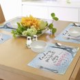 thumbnail image 4 of Ambesonne Eiffel Tower Place Mats Set of 4, Sketch Perfect Day, Standard Size, Blue Black, 4 of 6