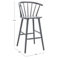 thumbnail image 3 of SAFAVIEH Blanchard Contemporary Bar Stool, Grey, Set of 2 (21.7 in. W x 20.5 in. D x 41.5 in. H), 3 of 13
