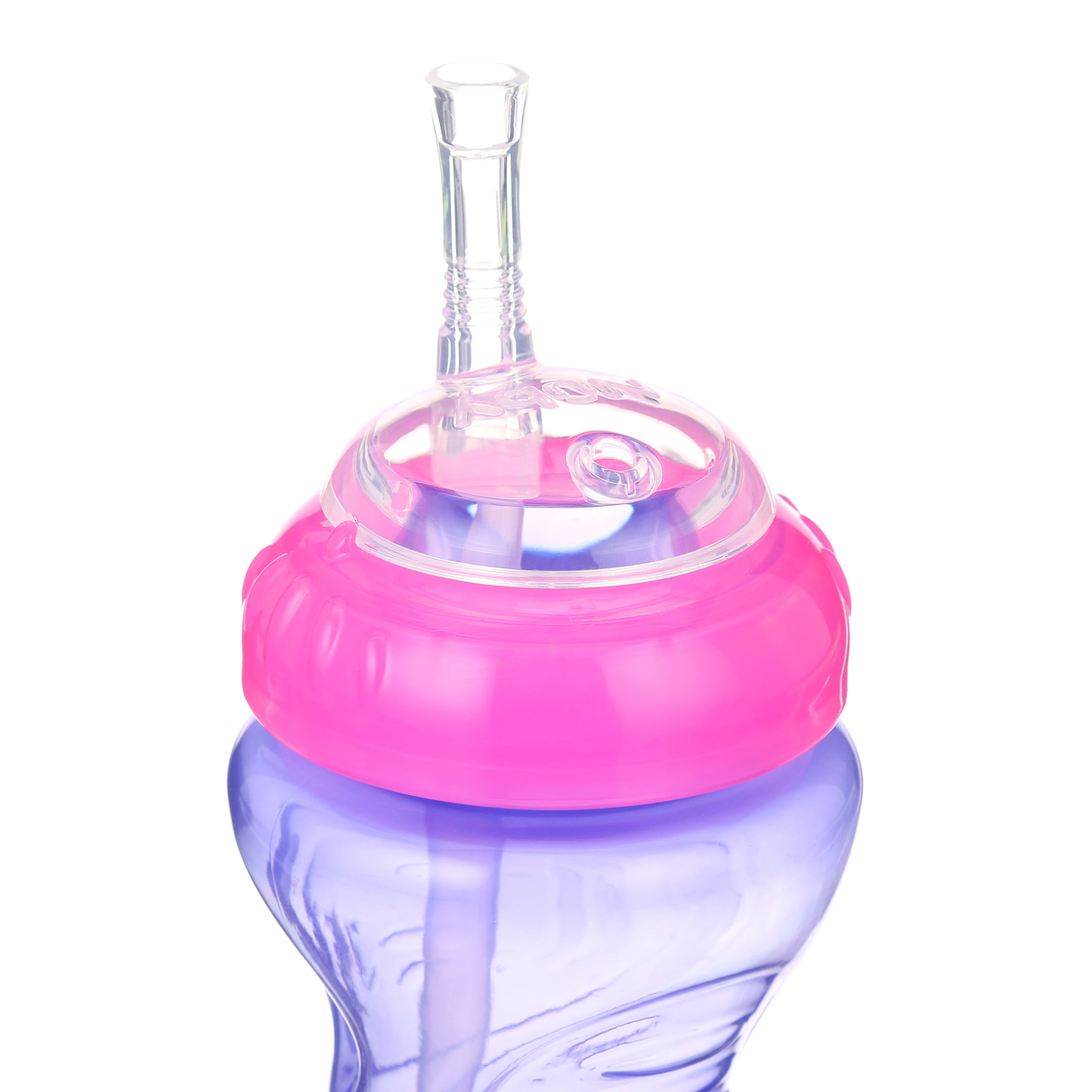 Nuby Easy Grip Soft Straw Sippy Cup, Multicolor, 10 fl oz, 3 Count