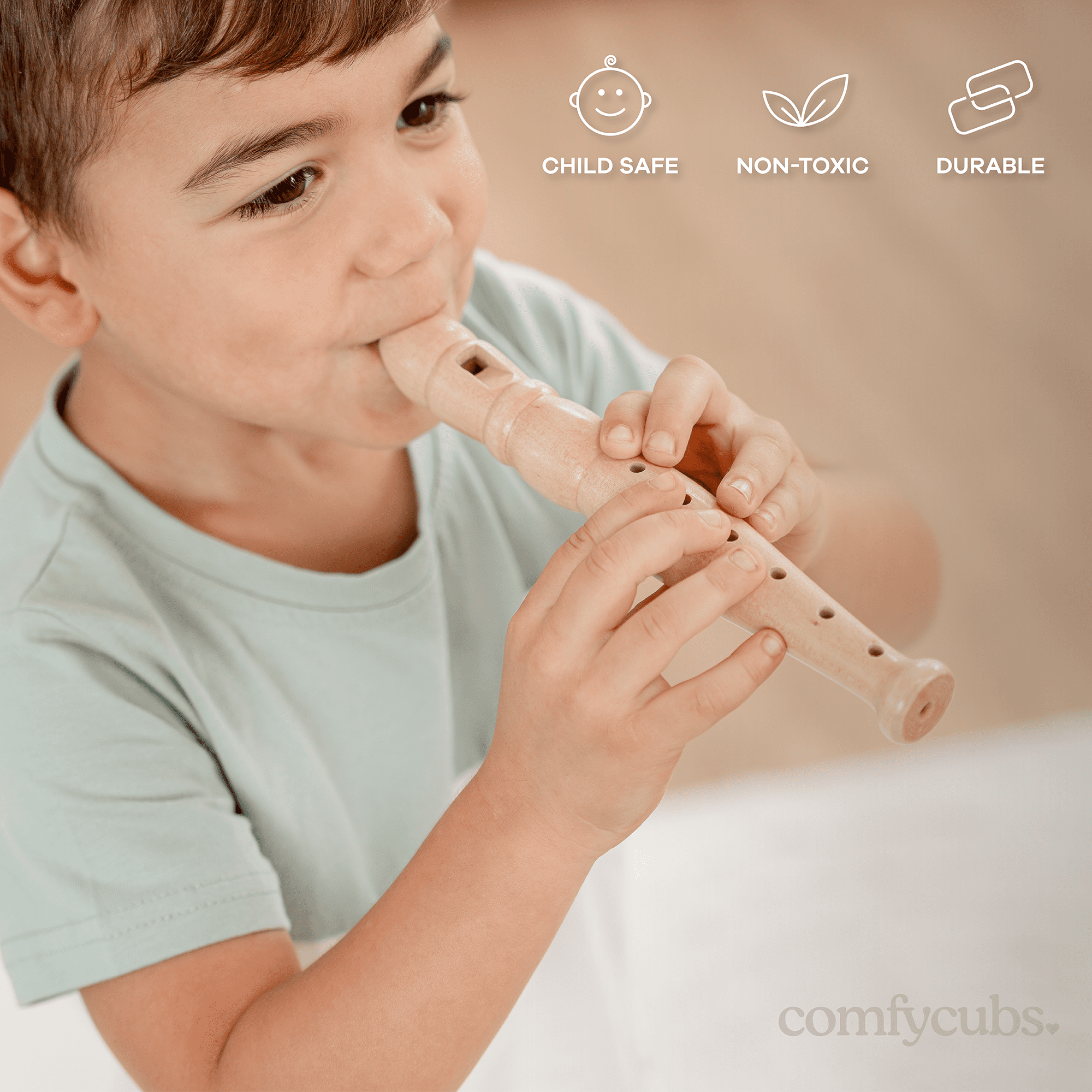 Comfy Cubs 4-Piece Kids Musical Instruments, Montessori Toys, Creativity & Motor Skill for Toddlers