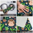 thumbnail image 4 of Vsdgher Cute Hedgehogs Cactus Blue print Flannel Anti-Slip Floor Mat Comfort Mat Floor Carpet for Decor, Non-Slip, Home, Office, Laundry, Durable, 4 of 5