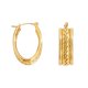 thumbnail image 1 of Pendientes de acero inoxidable en capas para mujer Pendientes geométricos de titanio dorado para mujer, 1 of 8