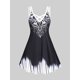 thumbnail image 1 of Vestido Talla Extra Borde Cruzado Estampado Rosegal  Vestidos casuales de talla grande, 1 of 5