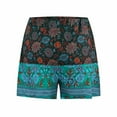 thumbnail image 5 of Aloohaidyvio Women's Ethnic Floral Print Elastic Waist Shorts Boho Graphic Beach Plus Size Shorts, 5 of 5