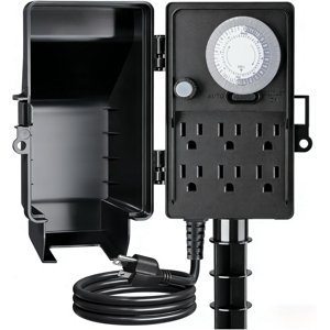 Outdoor Power Stake Timer 24-Hour Mechanical Timer