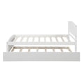 thumbnail image 5 of Twin Size Platform Bed Frame with Trundle, Wooden Bed with Headboard for Kids, Teens, Boys and Girls, Modern Bedroom Furniture, 5 of 8