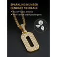 thumbnail image 6 of FindChic 14K Gold Plated Necklaces for Men Women Hip Hop Cubic Zirconia Sports Number 0-9 Pendant Tennis Necklace Birthday Christmas Jewery Gifts, 6 of 8