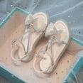 thumbnail image 6 of Otqutp Comfort Shoes for Kids Girls Sandals Summer Toddler Sandals Summer Lightweight Breathable Rhinestone Bow Girls Beach Sandals Autumn Dress Shoes, 6 of 9