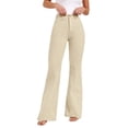 thumbnail image 1 of Gibobby Jeans dama cintura alta Jeans ajustados para mujer Pantalones casuales de cintura media Pantalones Bolsillos Jeans de mezclilla clásicos(Caqui,M), 1 of 5
