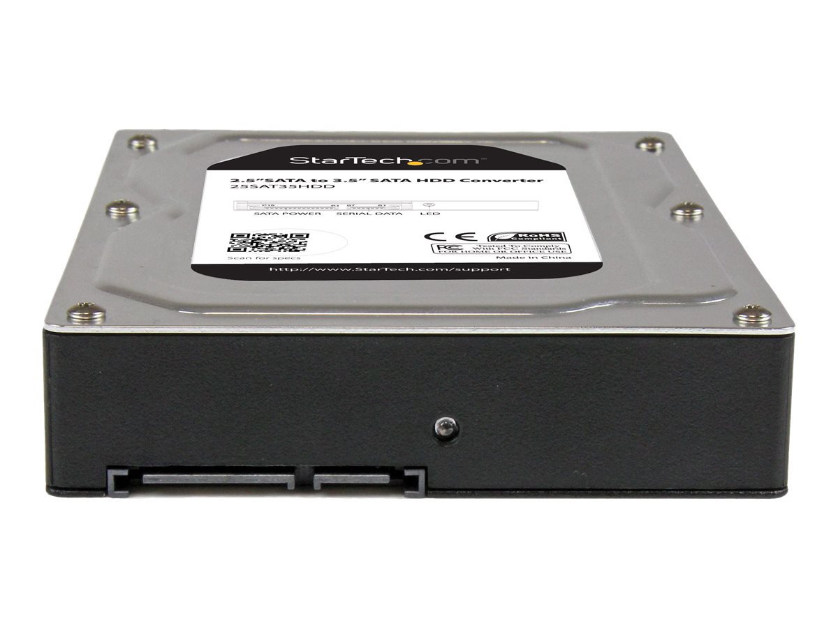 25sat35hdd Startech 2 5inch To 3 5inch Sata Aluminum Hard Drive Adapter Enclosure With Ssd Hdd Hei Walmart Com