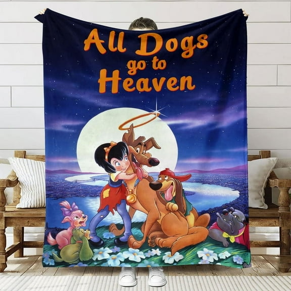 All Dog Go To Heaven Throw Blanket Gifts for Fans Lover Girls Boys Women Present Hoodie Him Bed 60"x80"
