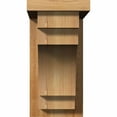 thumbnail image 2 of 6"W x 12"D x 12"H Mediterranean Rough Sawn Corbel w/Backplate, Western Red Cedar, 2 of 9
