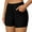 Solid Black, variant on Charmo Swim Shorts for Women Swimwear High Waisted Swim Bottom Hidden Pockets Board Shorts