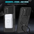 thumbnail image 5 of for Samsung Galaxy S20 FE Case with Camera Sliding Cover, [Compatible with MagSafe] with Magnetic Ring Kickstand, Military Grade Heavy Duty Protection Phone Case for Samsung Galaxy S20 FE, Black, 5 of 10
