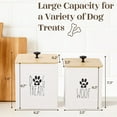 thumbnail image 7 of PERFNIQUE Dog Treat Container, Dog Treat Jar Set of 2 with Airtight Lid, Dog Cookie Jar for kitchen Counter, Pet Treat Container, Dog Treat Canister and Storage, 7.8x6.2 & 7.3x5.5(White), 7 of 7