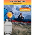 thumbnail image 2 of QIOMALA Propane Heater Outdoor - 15000 BTU Single Tank Top Propane Radiant Heater, Cordless Outdoor Gas Heater with Safety Shut-off Valve and 3 Settings for Patio, Camping, Fishing, Garage, 2 of 9