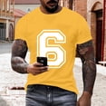 thumbnail image 2 of Daiosportswear Number 6 Varsity Sports Team Jersey 6Th Birthday 6 Years T-Shirt Yellow XL(XL), 2 of 6