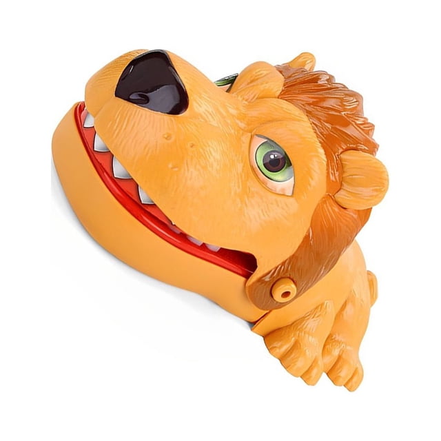 Vogacara León juego animales boca morder mano morder tirando juegos de barra juguetes divertidos broma fiesta suministros niños Juguetes naranja amarillo