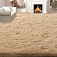 thumbnail image 6 of Janvonne Area Rugs for Living Room，Soft Fluffy Shaggy Bedside Rug,Indoor Floor Carpet for Bedroom Dorms, Nursery Rooms, Home Decor,9x12ft,Camel, 6 of 8