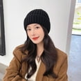 thumbnail image 4 of Knitted Beanies for Women Fisherman Beanie Roll Up Edge Bonnet Skull Cap Warm Bucket Hat Fall Winter Cap Ski Travel, 4 of 7