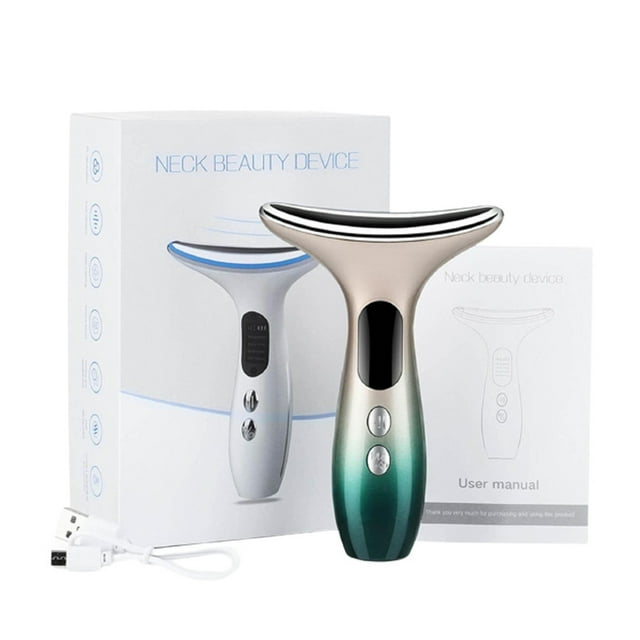 Dispositivo de belleza facial Seitruly masajeador facial antiarrugas eléctrico para cuello de aspecto más joven Degradado de color
