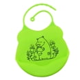 thumbnail image 1 of Baberos impermeables ajustables del bebé pequeños del silicón con el bolsillo cómodo Hipopótamo_verde Sunnimix Baberos para niños pequeños para comer, 1 of 7