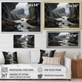 thumbnail image 4 of Designart "Symmetrical Grey Landscape Cliffs Beauty I" Landscapes Floater Framed Canvas Art Print, 4 of 7