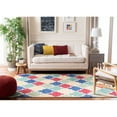 thumbnail image 4 of SAFAVIEH Dhurrie Wystan Geometric Moroccan Wool Area Rug, Blue/Multi, 4' x 6', 4 of 5