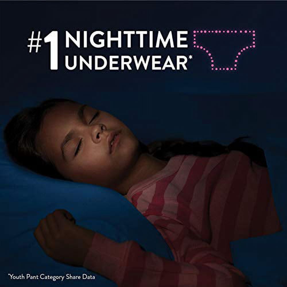 Goodnites Nighttime Bedwetting Underwear, Girls' S/M (43-68 Lb