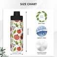 thumbnail image 3 of KLL Tomatoes Pattern 18oz Insulated Water Bottle, Stainless Steel Sports Water Cup Flask with Spout and Handle Lid for Sports Travel Car& School, 3 of 7