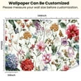 thumbnail image 3 of Peel and Stick Wallpaper Waterproof Wildflower Watercolor Garden Flowers Floral Boho Watercolor Wall Mural Decor Self Adhesive and Removable 100in x 144in, 3 of 8
