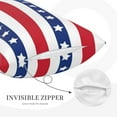 thumbnail image 3 of Sikiie American Patriotic Stars And Stripes Print Plush Pillow Cover, Wrinkle-proof and Stain-resistant Pillow Protector without Pillow Core, Home Decoration-14"x20", 3 of 6