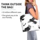 thumbnail image 2 of Balery Monochrome Flying Ravens Bolsa Tote Estilo Estético con Cremalleras, Bolsa de Hombro, Bolsa de Compras Grande y Plegable, 2 of 8