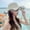 White, variant on Straw Hat Summer New Hat Female Lace Bow Beach, Beach, Sea Tourism Sunscreen Sun Hat Big Along The Sun Hat