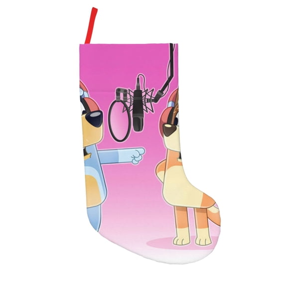 Defioc Bluey for Christmas Stockings 18" Personalized Holiday Stocking for Family, Farmhouse Decor, Xmas Tree Decoration, 1 Pack